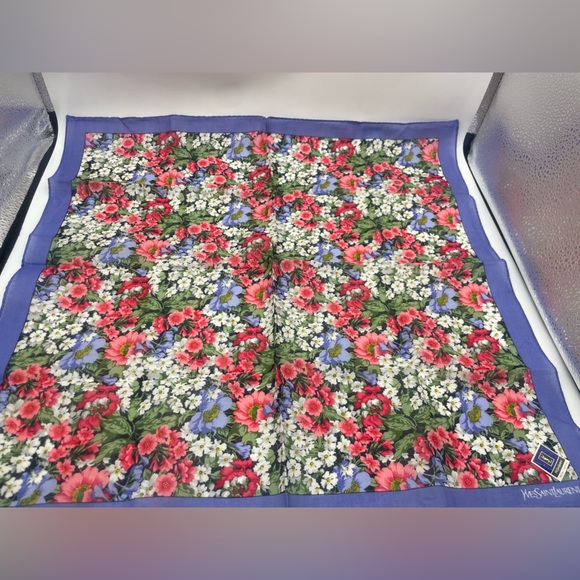 Yves Saint Laurent Floral Handkerchief - Picture 1 of 2